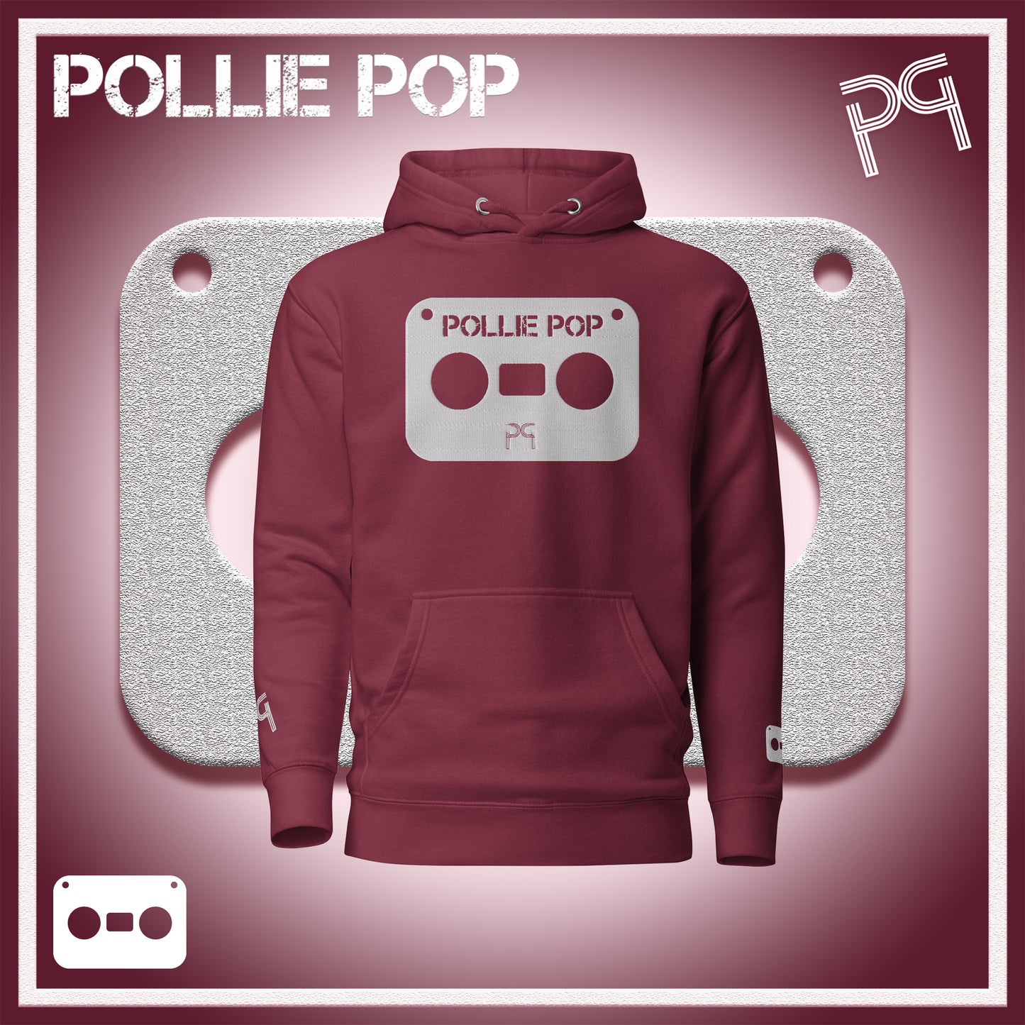 Big White Tape Hoodie