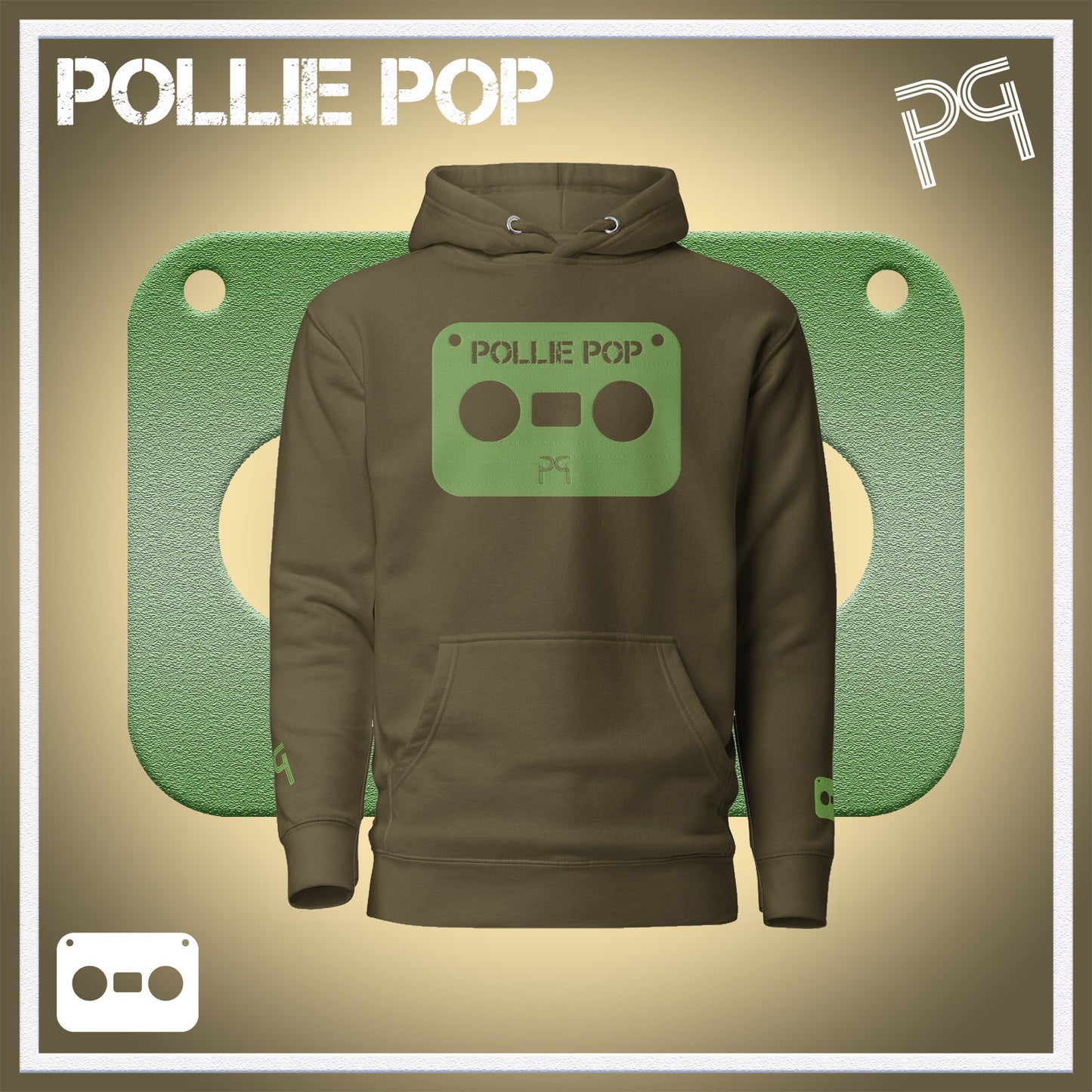 Big Light Green Tape Hoodie