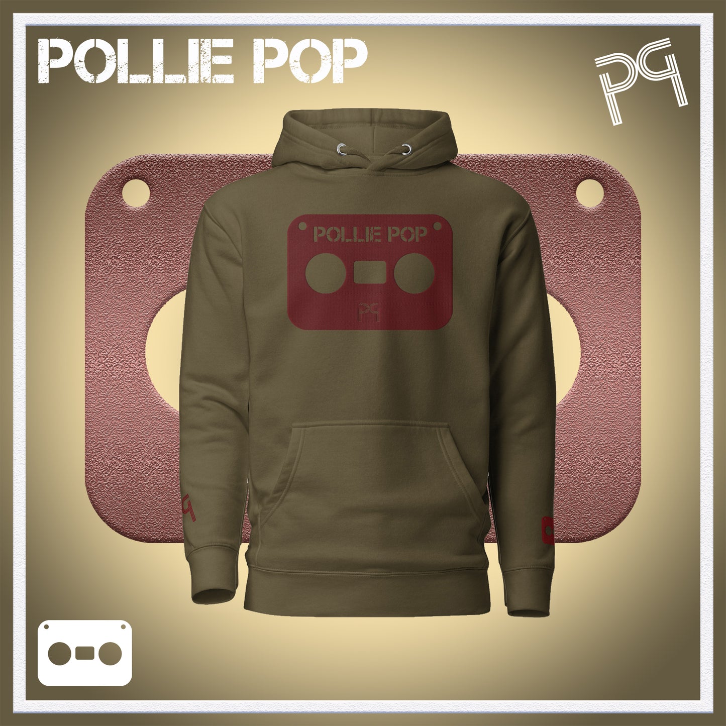 Big Wineberry Tape Hoodie