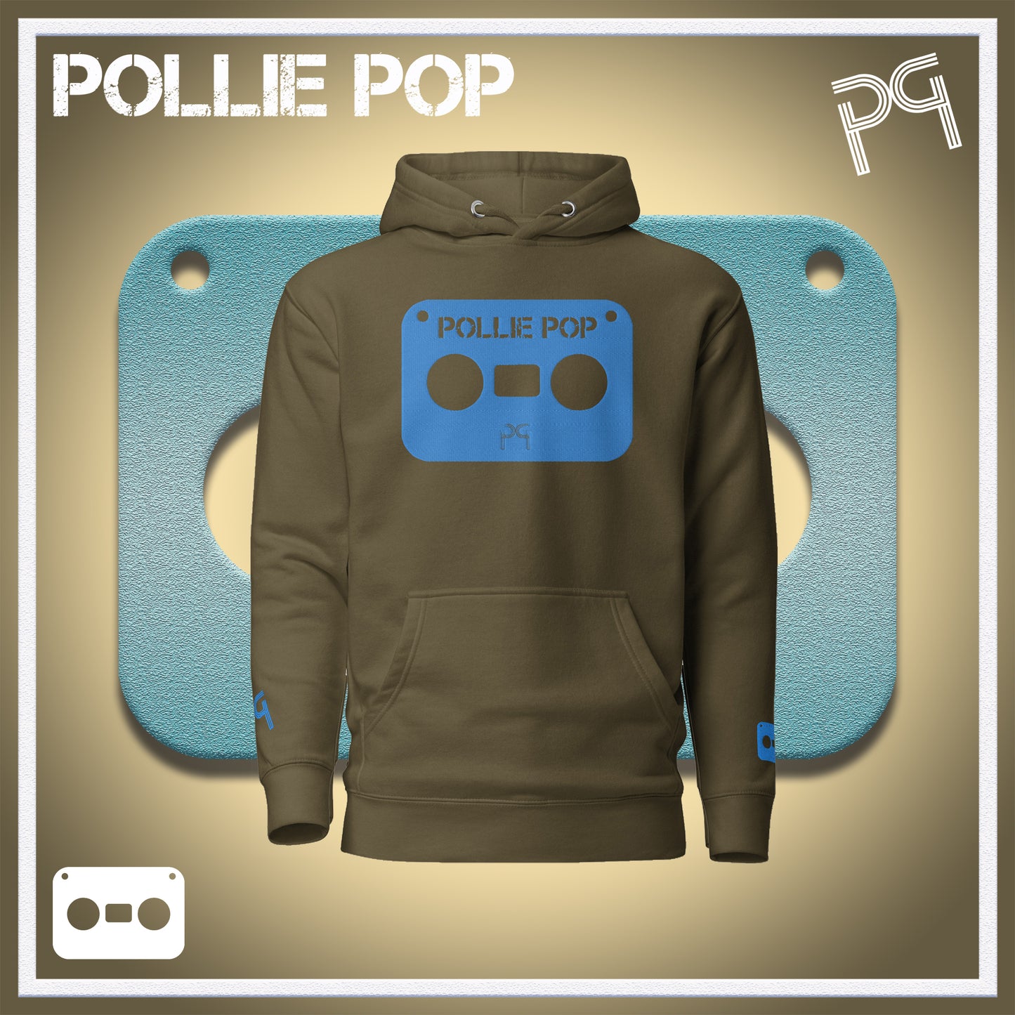 Big Teal Tape Hoodie