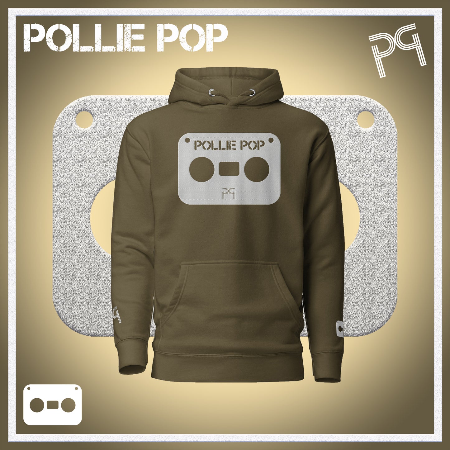 Big White Tape Hoodie