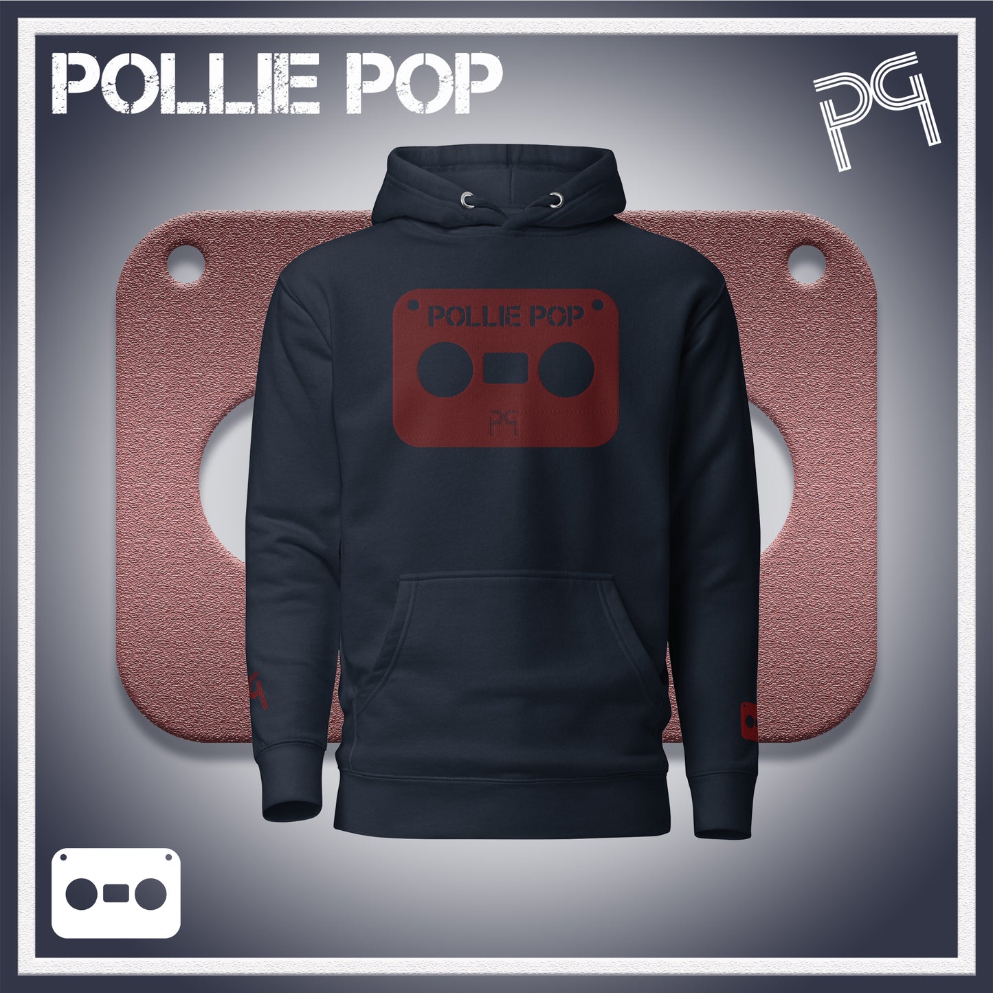 Big Wineberry Tape Hoodie