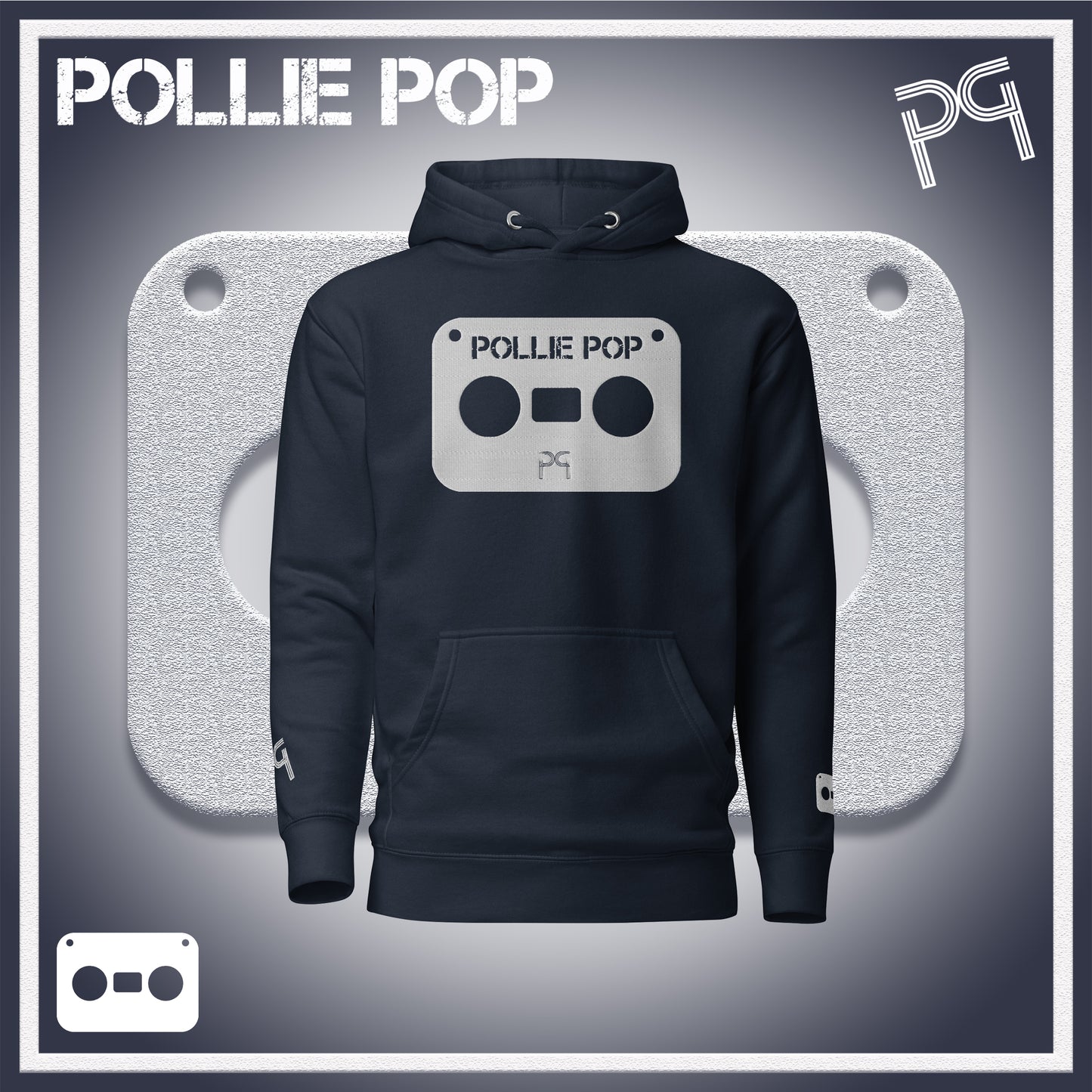 Big White Tape Hoodie
