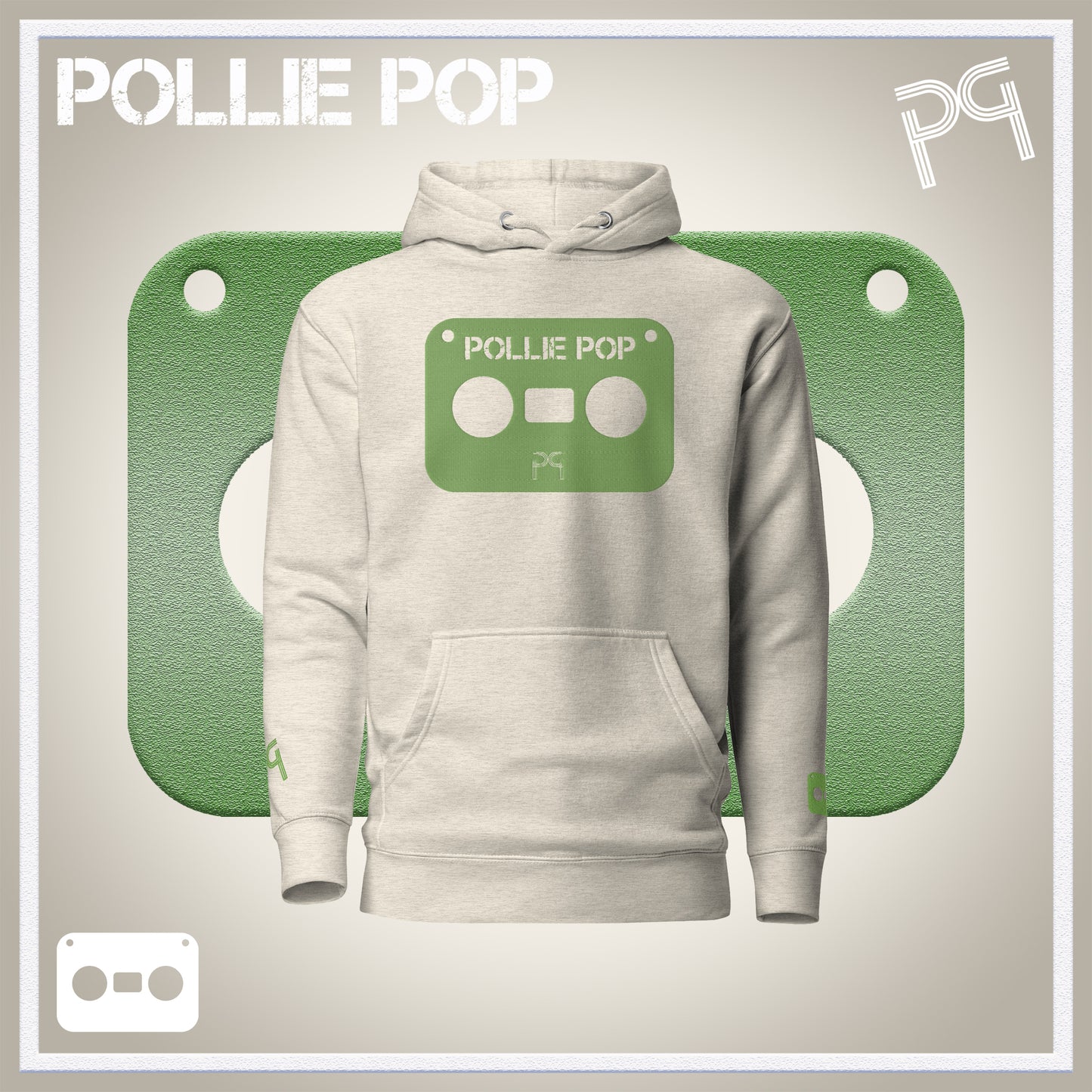 Big Light Green Tape Hoodie