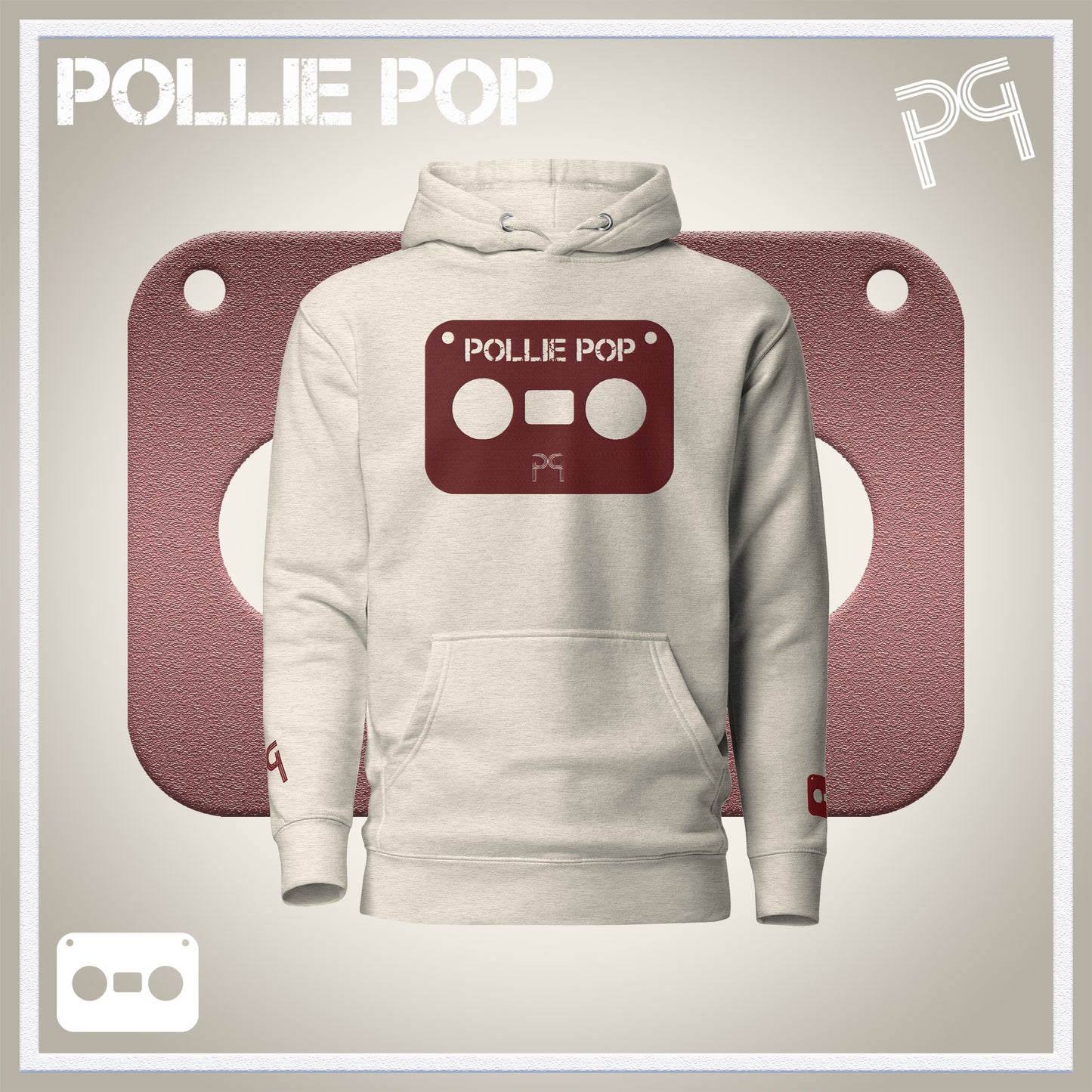 Big Wineberry Tape Hoodie