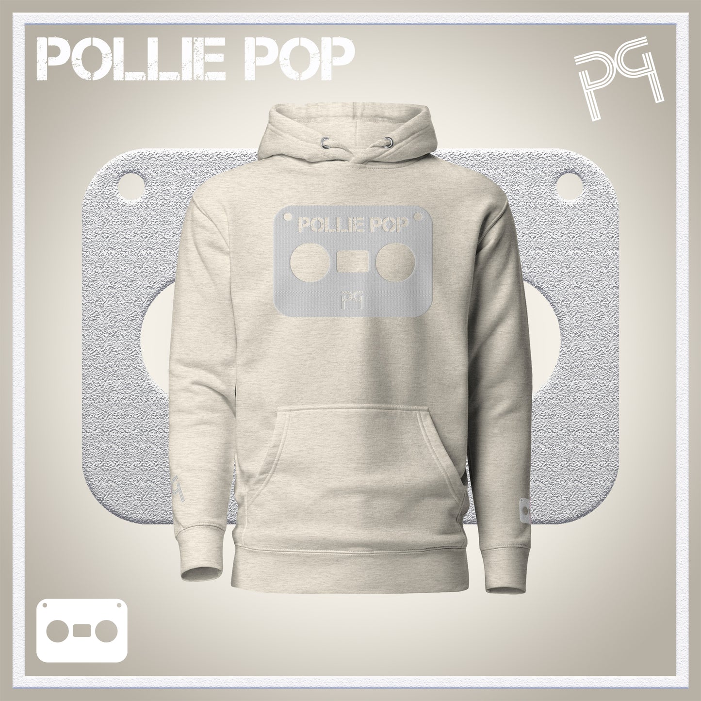 Big White Tape Hoodie