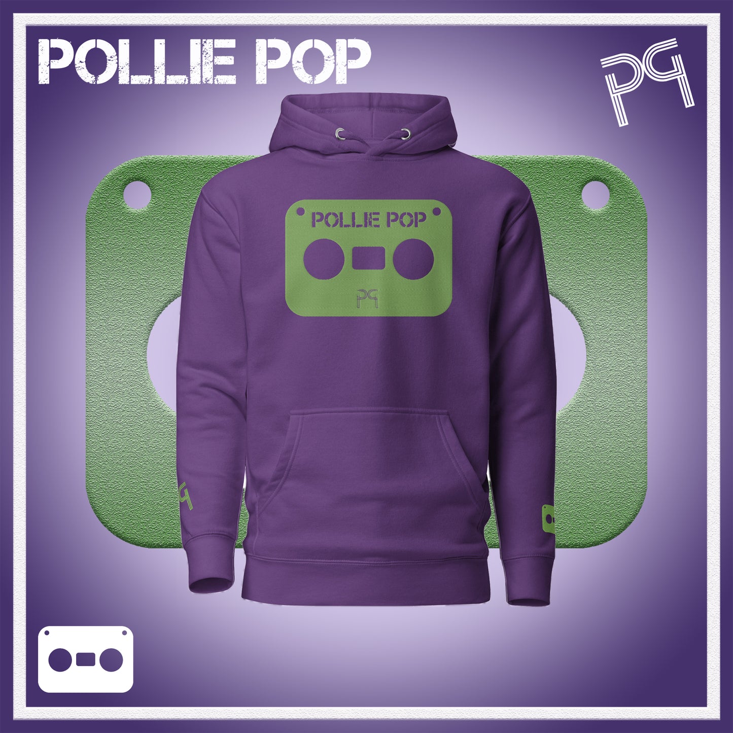 Big Light Green Tape Hoodie