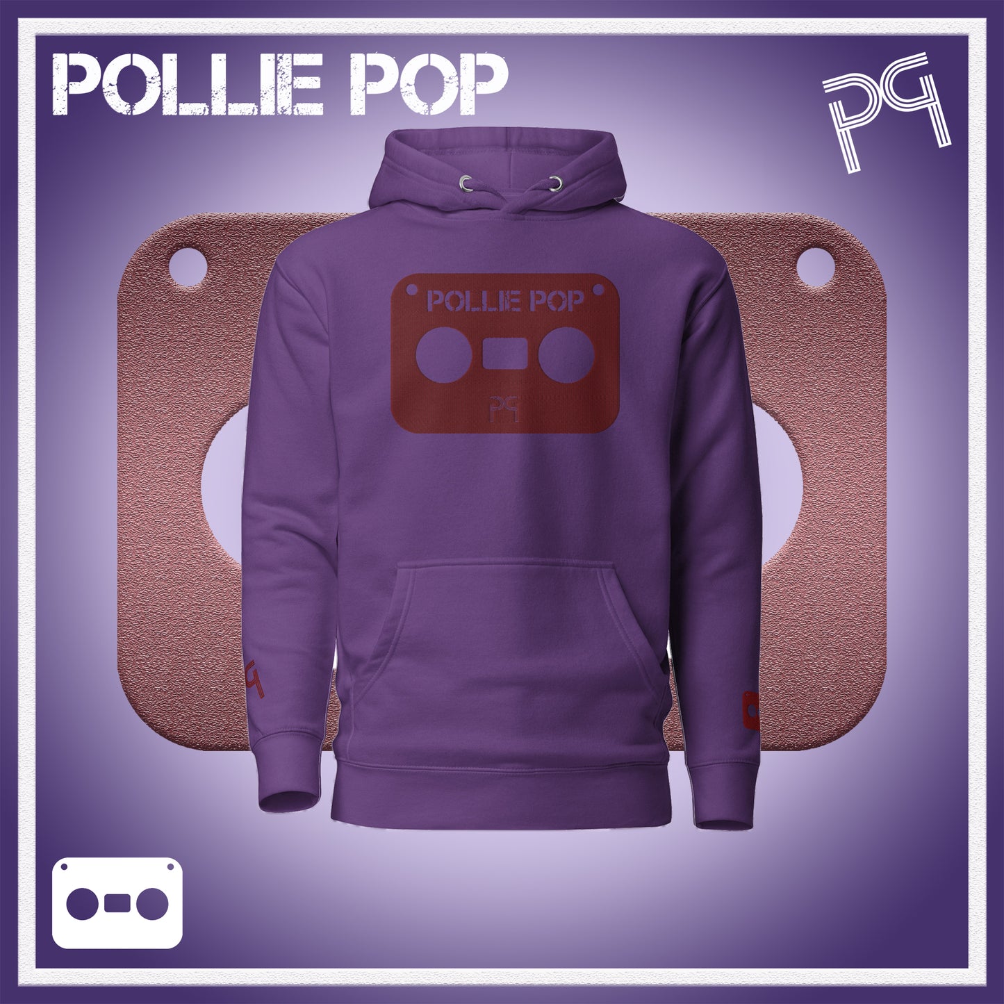 Big Wineberry Tape Hoodie