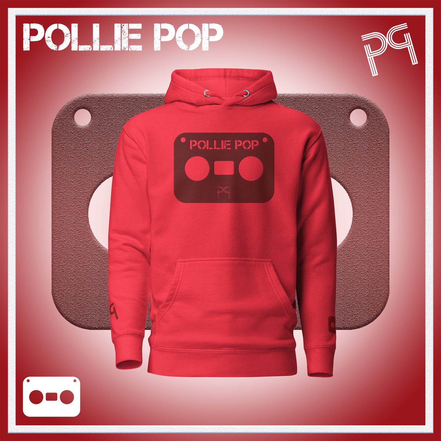 Big Wineberry Tape Hoodie