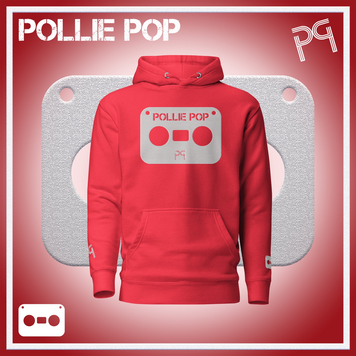 Big White Tape Hoodie