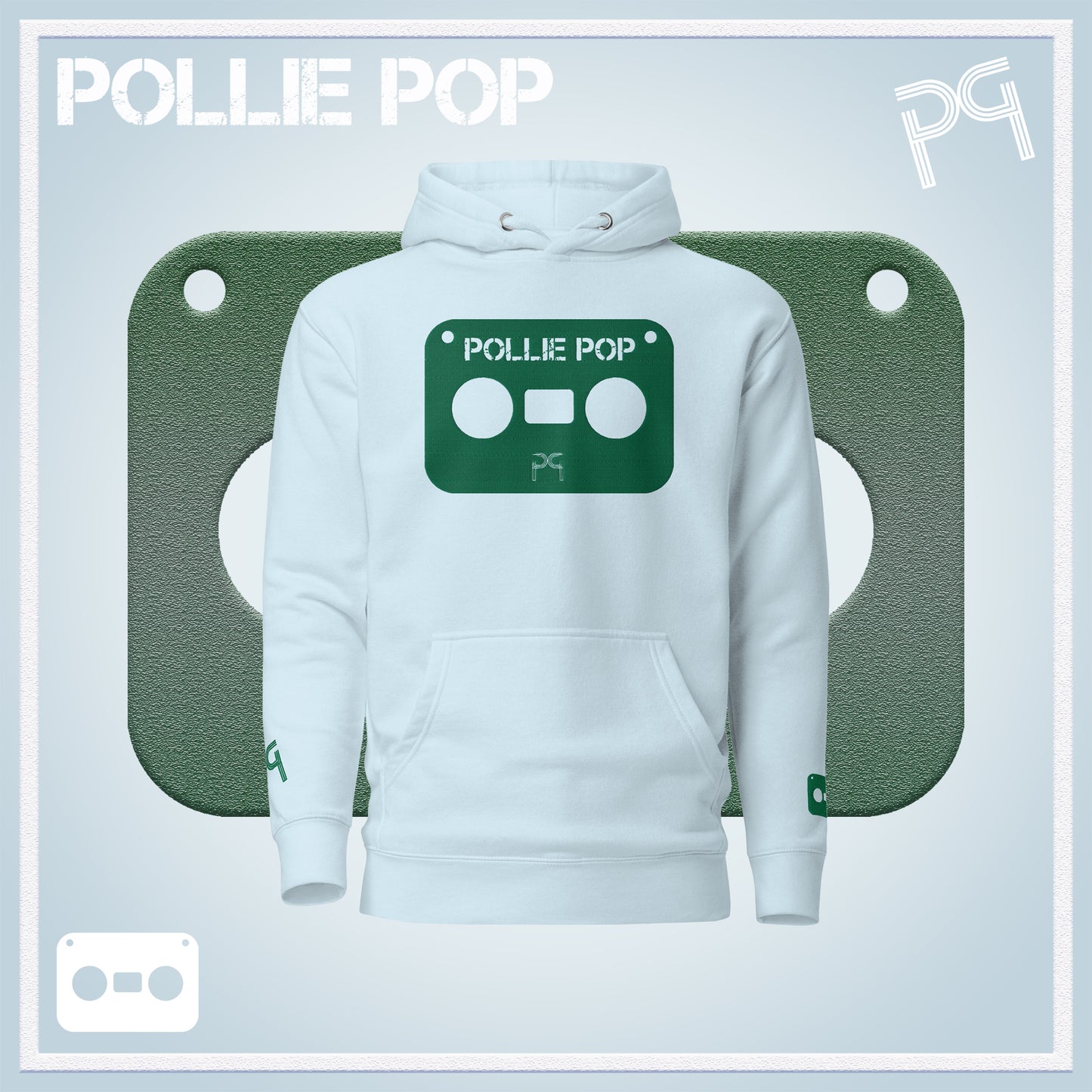 Big Dark Green Tape Hoodie