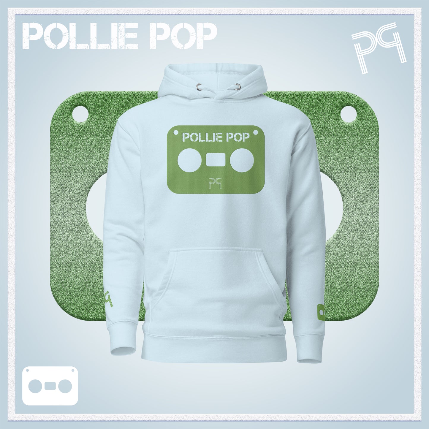 Big Light Green Tape Hoodie