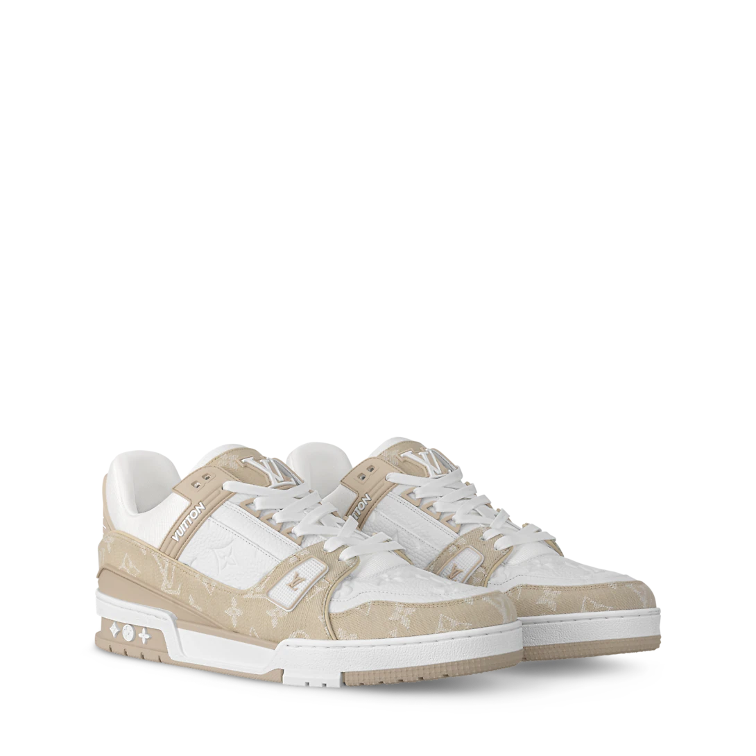 #LouisVuitton #LV #Trainer #Sneaker #BeigeWhite